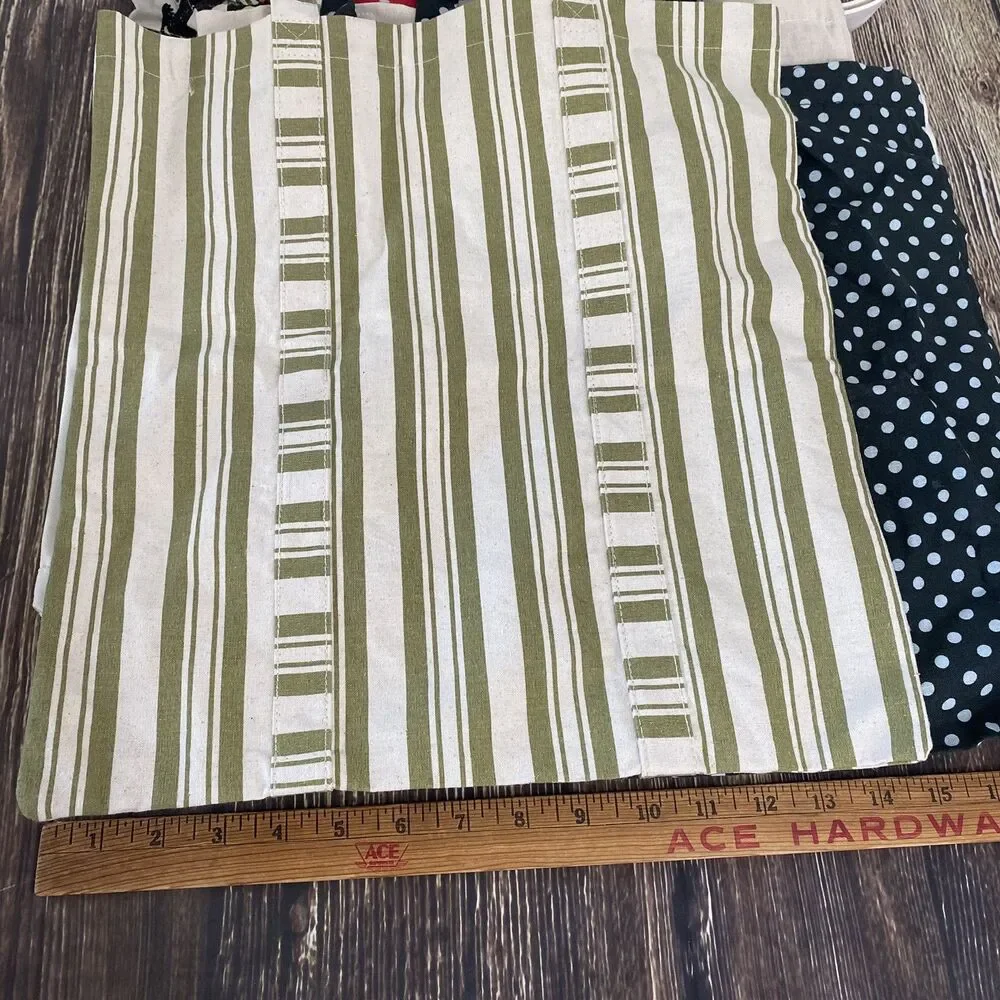 Lot of 8 Reusable Canvas/Cloth Shopping Tote Bags Multi-Brand